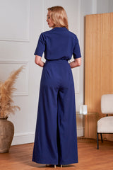 Banned Retro Katherine Plain Jumpsuit R-Navy