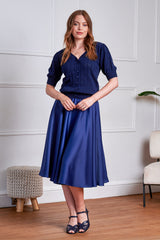 Banned Retro 50s Sweet Heart Cardigan-Navy