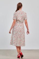 Banned Retro 40s Kate Cherry Dress-Cream