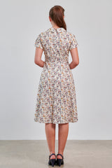 Banned Retro 40s Shirley Seaside Dress-Cream