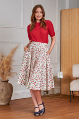 Banned Retro 50s Ruby Heart Jumper-Red
