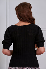 Banned Retro 50s Sweet Heart Cardigan-Black