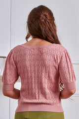 Banned Retro 50s Sweet Heart Cardigan-Pink