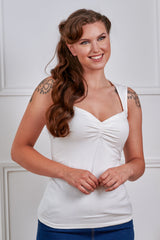Banned Retro 50s Jade Jersey Top-White