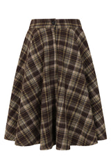 Banned Retro Wool Mix Cary Book Checks Skirt