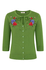 Banned Retro 50s Fei Floral Serenade Cardigan-Green