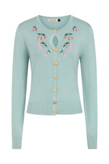 Banned Retro 50s Heritage Cherry Cardigan-Blue