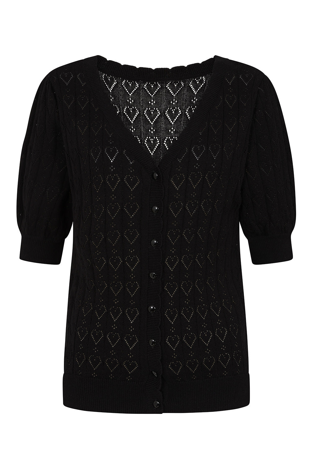 Banned Retro 50s Sweet Heart Cardigan-Black