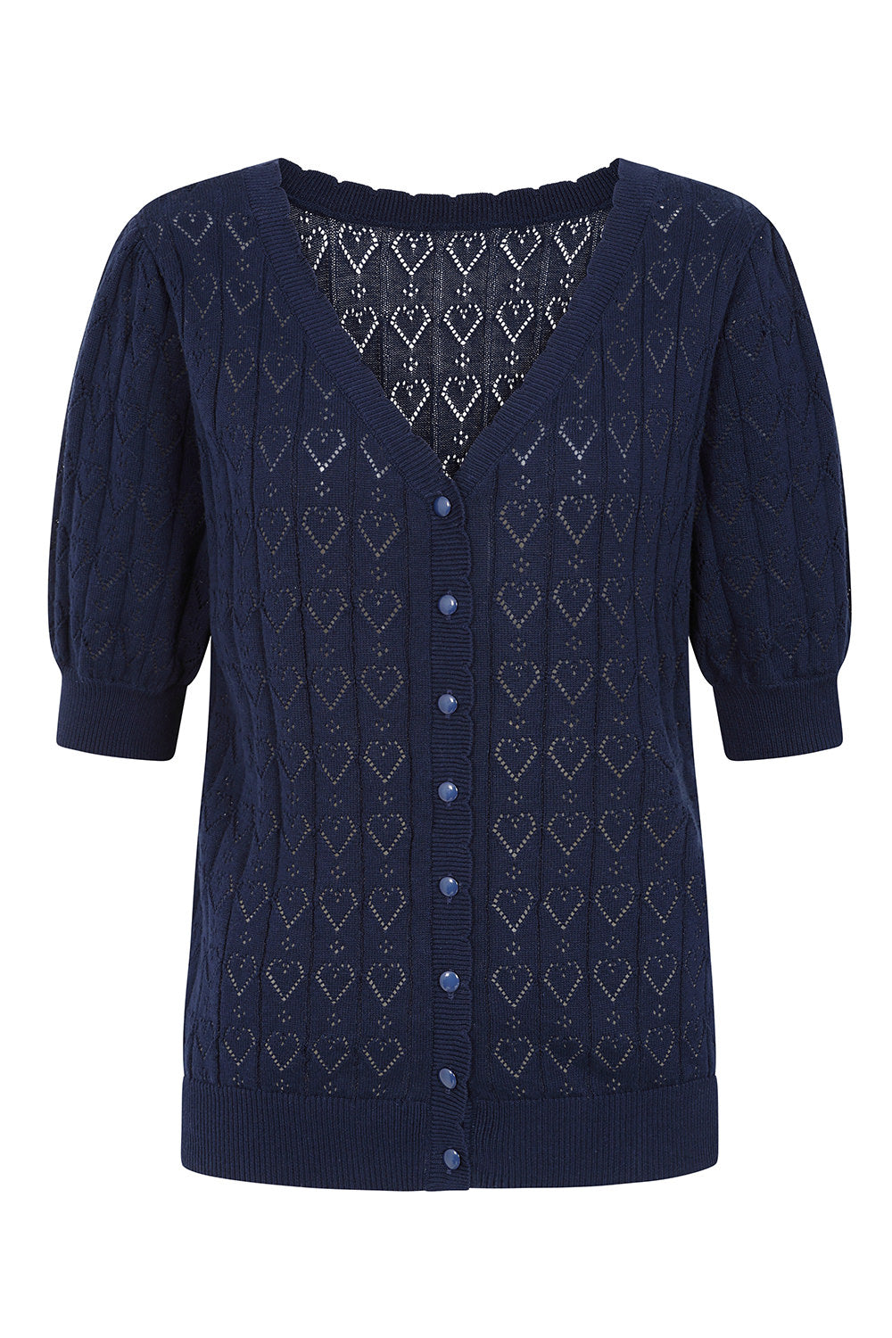 Banned Retro 50s Sweet Heart Cardigan-Navy
