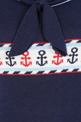 Banned Rockabilly Sailor Sophie Knitted Jumper-Navy