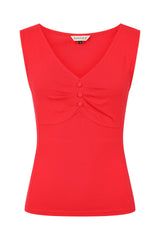 Vintage-Inspired 1950s Elaine Top - Retro Style By Banned"-Red"
