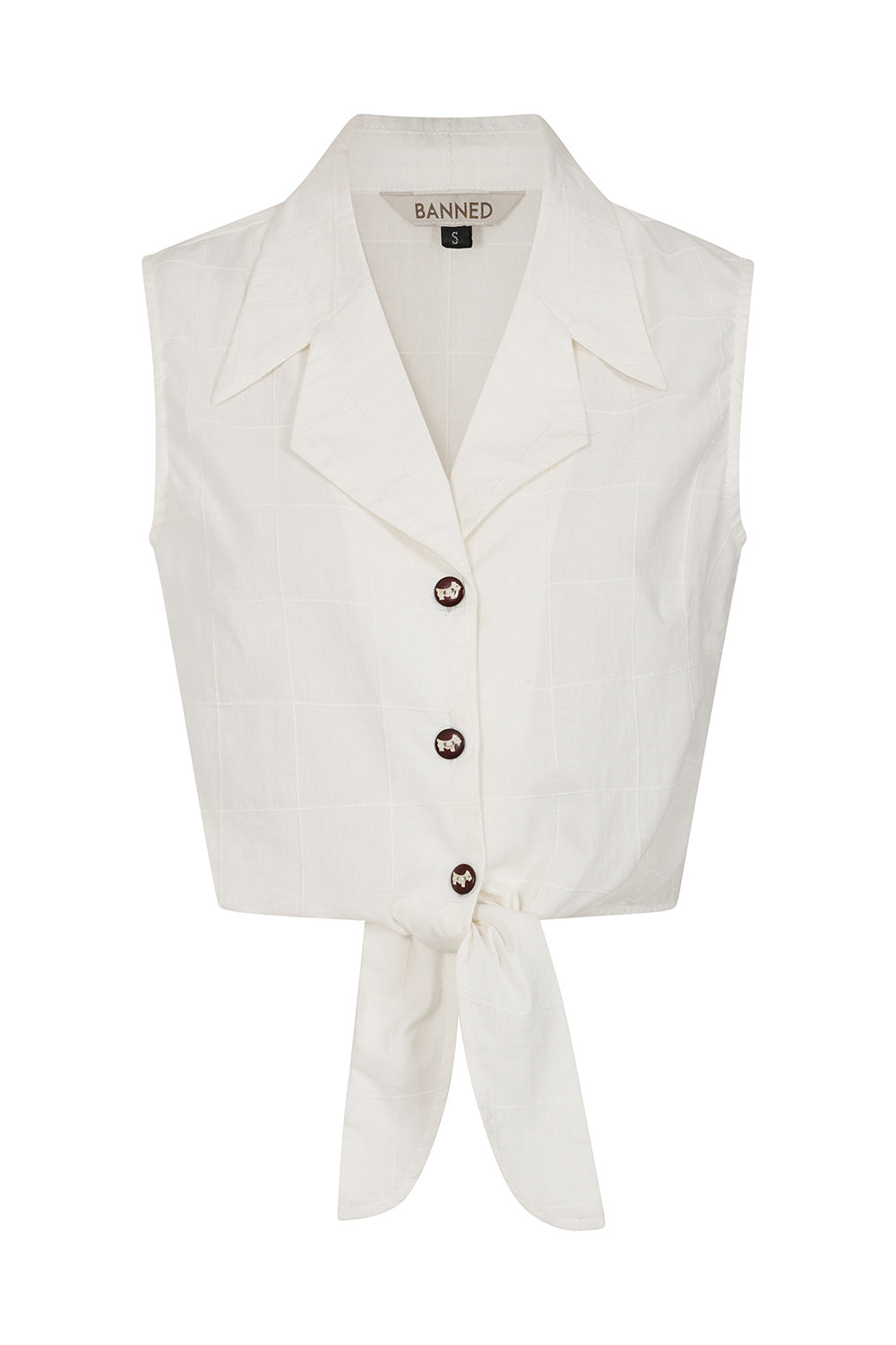 Banned Retro 50s Sandy Blouse-White