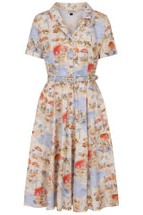 Banned Retro 50s Bella Retro Dress-Cream