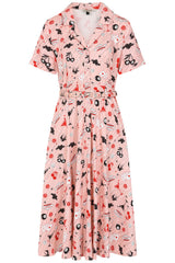 Banned Retro 50s Bella Viva Las Vegas Swing Dress-Pink