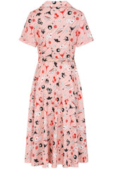 Banned Retro 50s Bella Viva Las Vegas Swing Dress-Pink