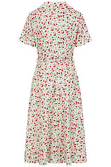 Banned Retro 40s Kate Cherry Dress-Cream