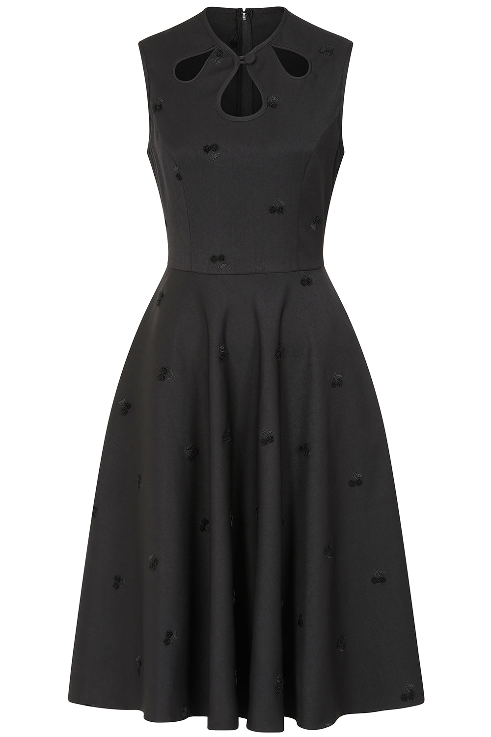 Banned Retro 50s Daisy Cherry Dress-Black