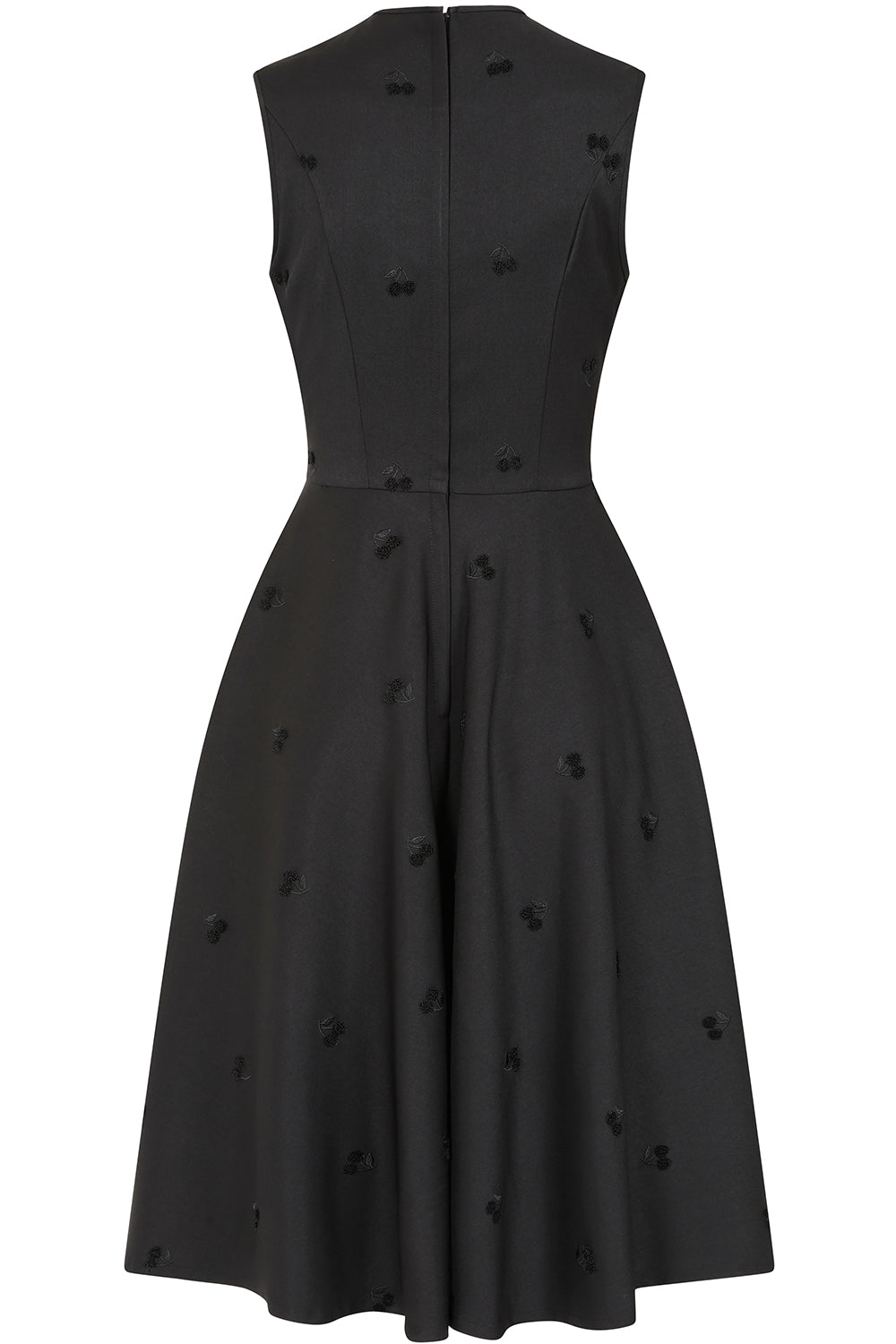 Banned Retro 50s Daisy Cherry Dress-Black