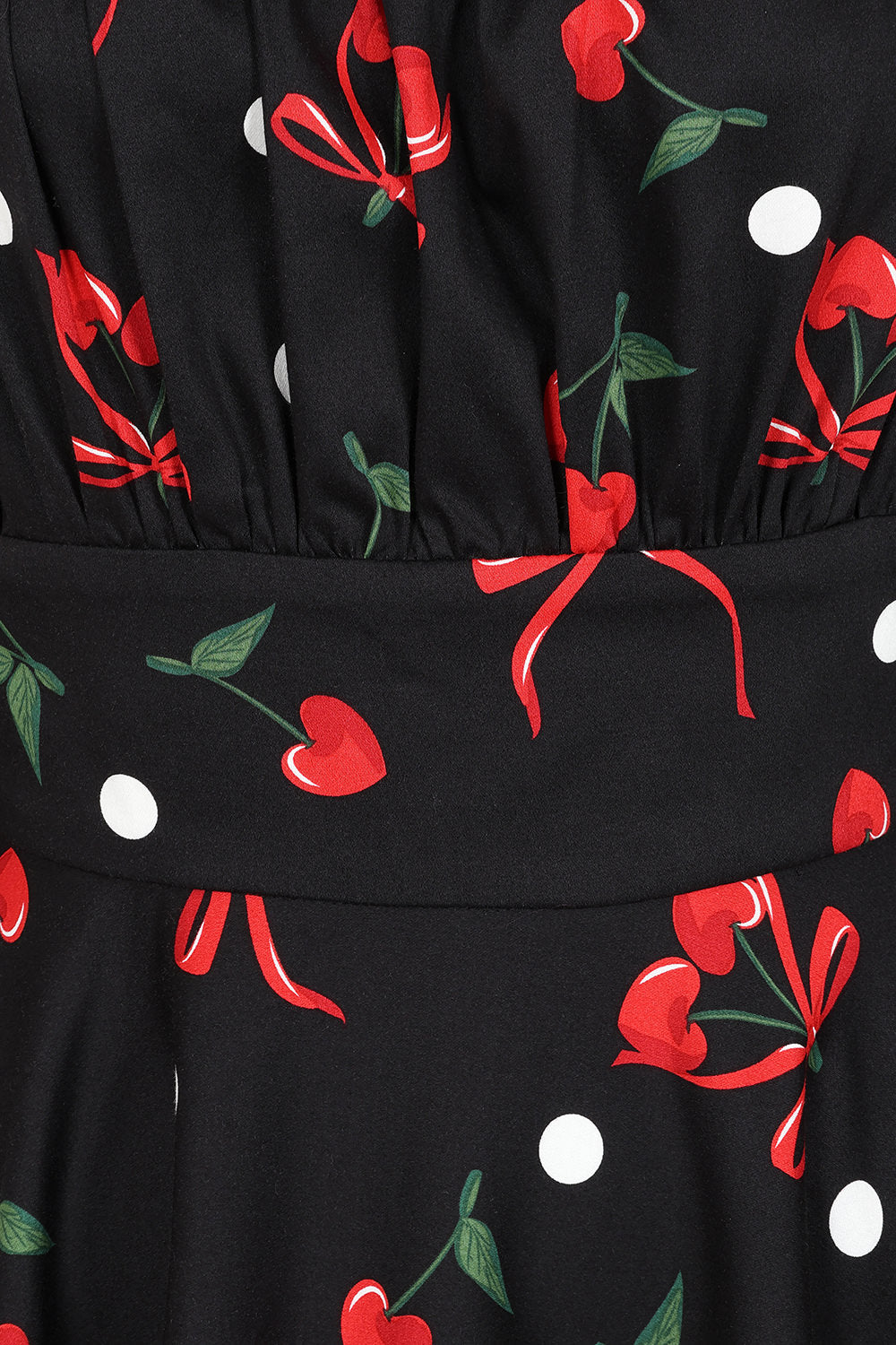 Banned Retro 50s Mina Cherries And Bows Swing Full Circle Dress-Black