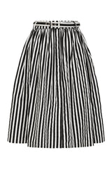 Banned Retro 50s Mila Striped Circle Swing Skirt And-Black/White