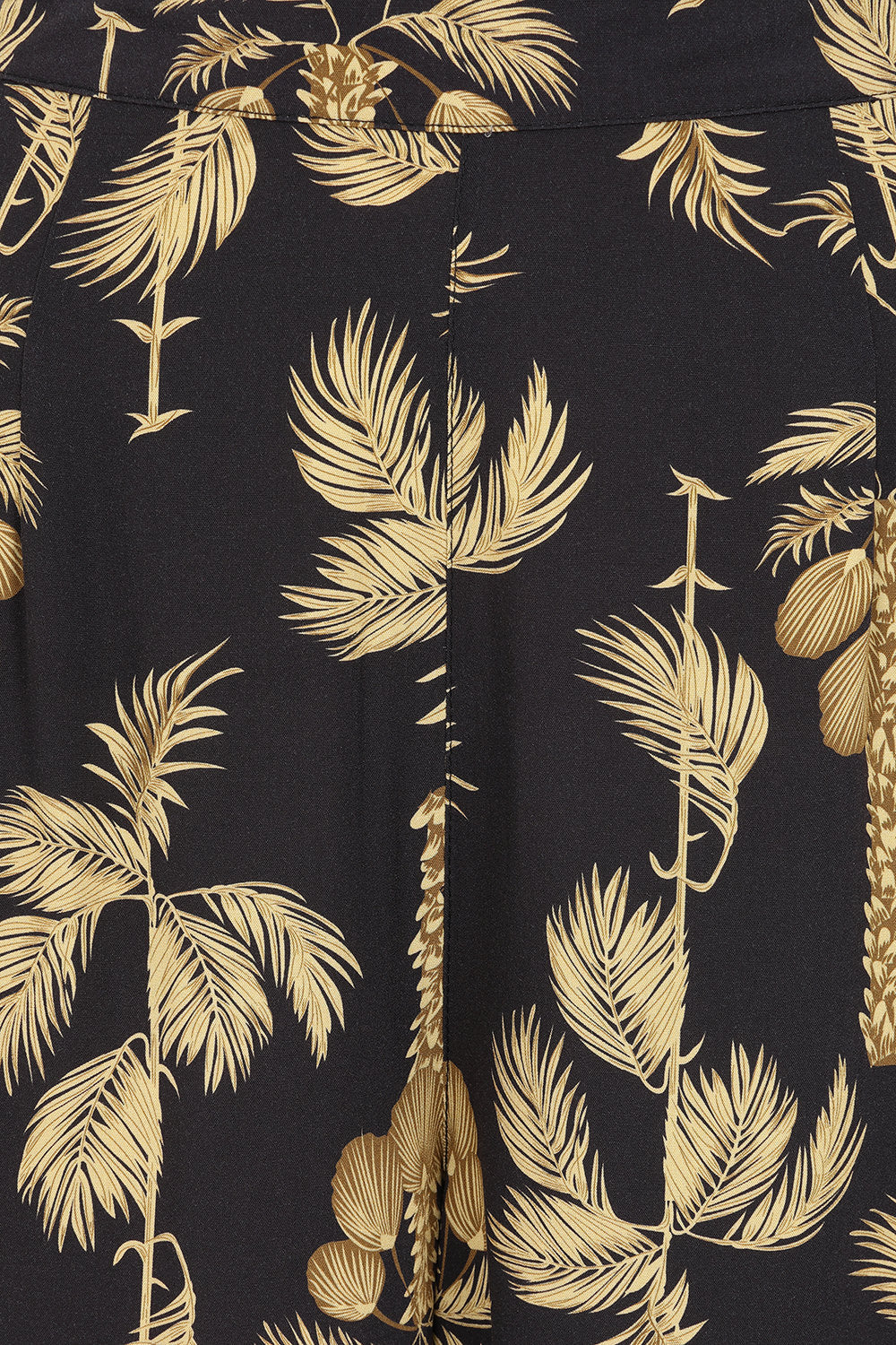 Banned Retro 40s Elizabeth Palazzo Golden Hour Palm Trousers-Black
