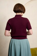 Jersey de punto con cuello festoneado Jane de Banned Retro