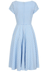 Banned Retro 50s Lola Gingham Swing Dress-Blue