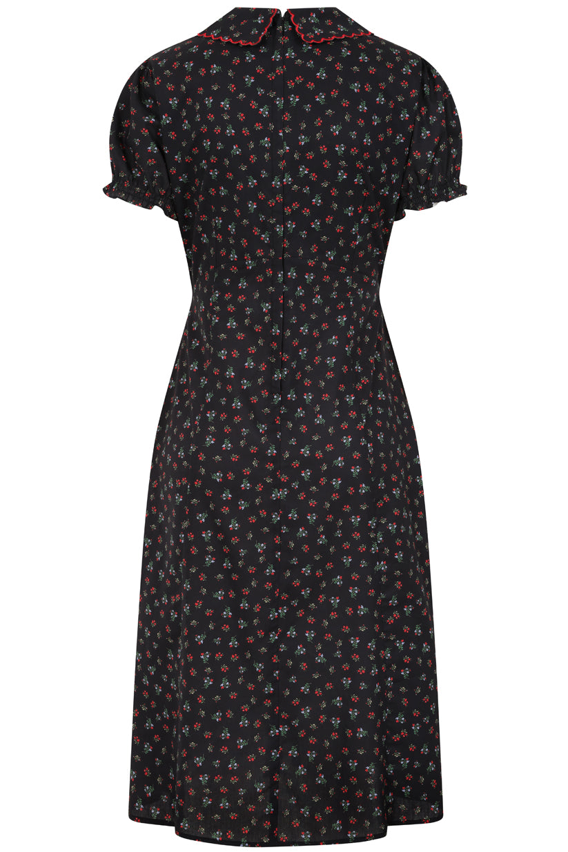 Banned Retro 40s June Flower Dress-Black