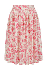 Banned Retro 50s Rosie Circle Floral Tea Swing Skirt-Cream