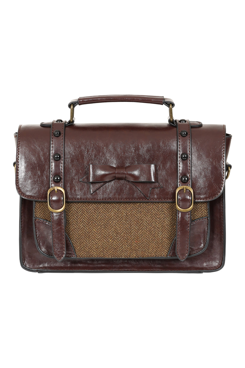 Banned Retro Herringbone Heirloom Satchel Bag