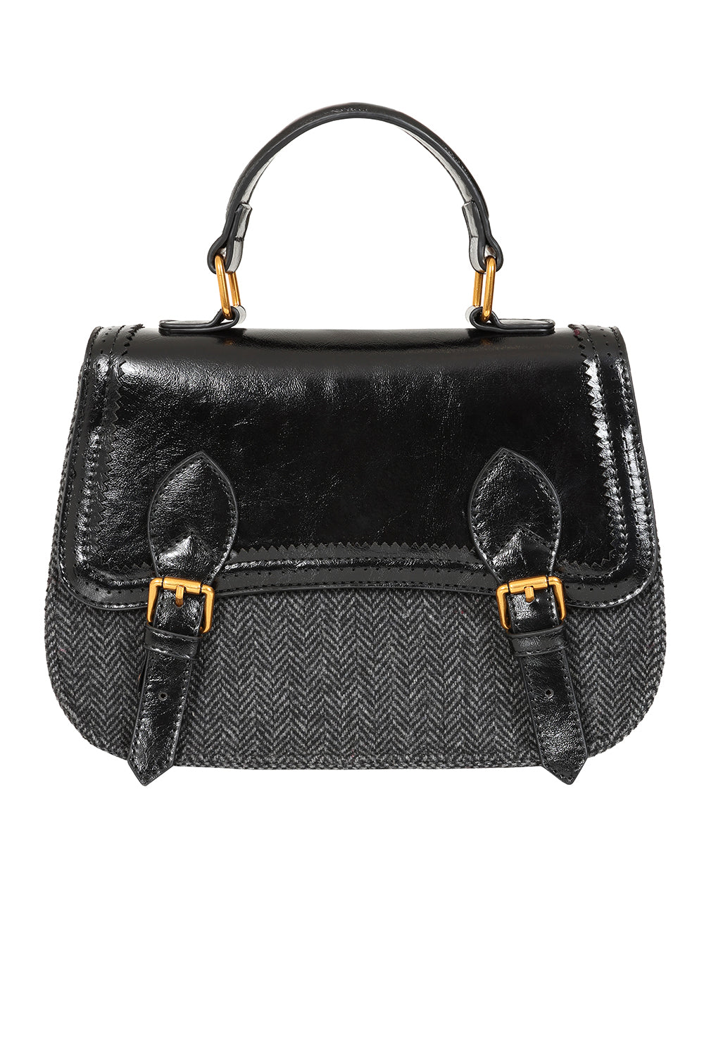 Banned Retro Nightingale Herringbone Saddle Bag