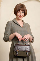 Banned Retro Nightingale Herringbone Saddle Bag