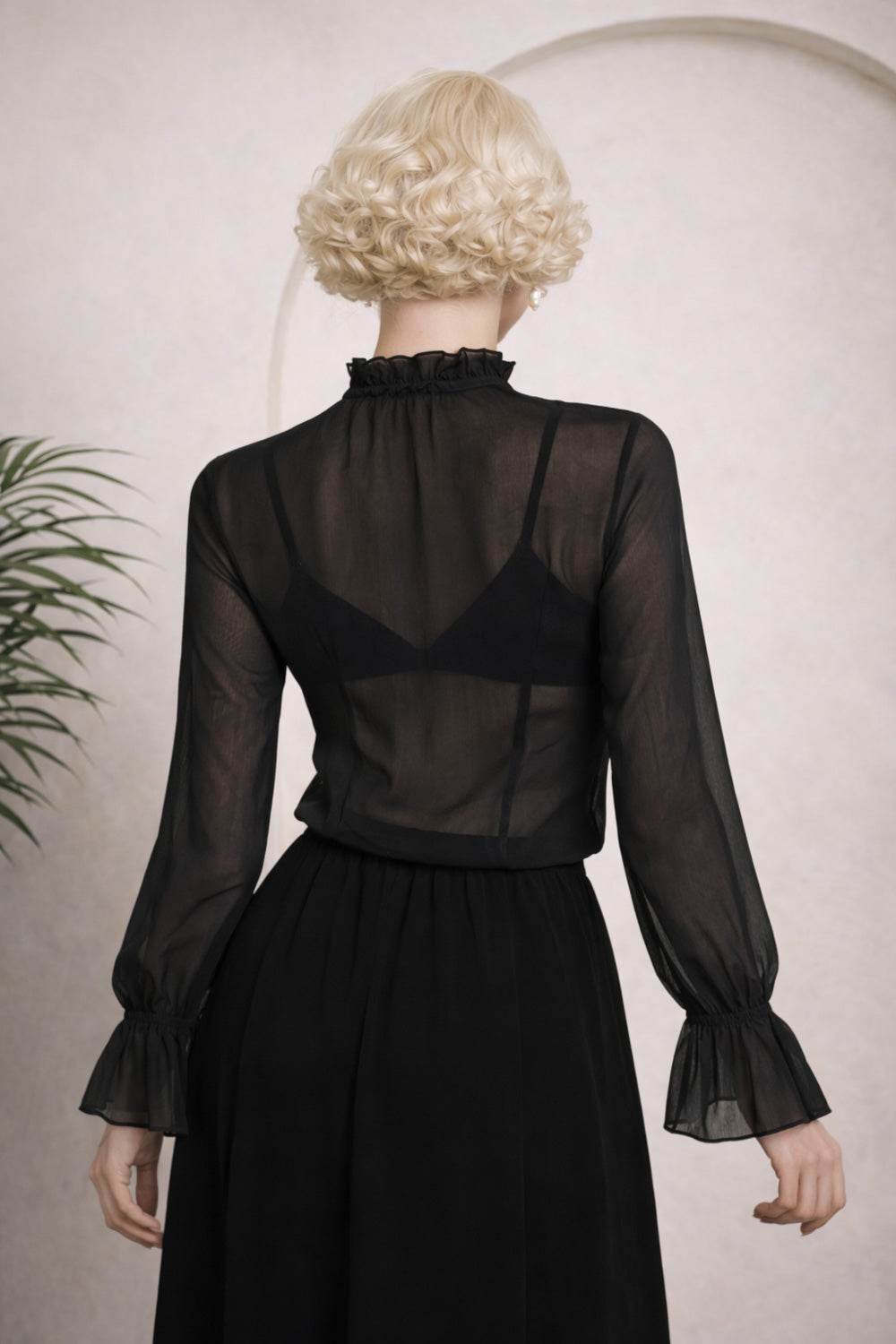 Banned Retro Moonlit Romance Sheer Blouse