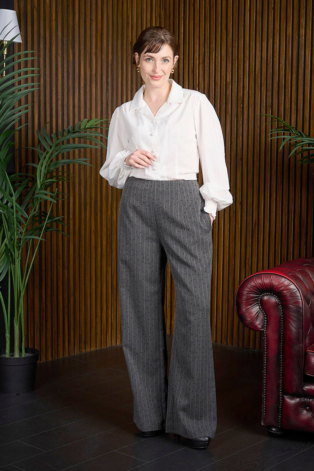 Banned Retro Penny Polka Stripe Trouser