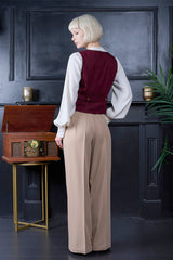 Pantalones de tiro alto estilo años 40 Joanna de Banned Retro