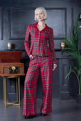 Banned Retro Joanna 40's Christmas Check Trousers