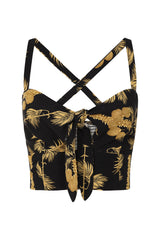 Banned Retro Aurora Golden Hour Crop Top-Black
