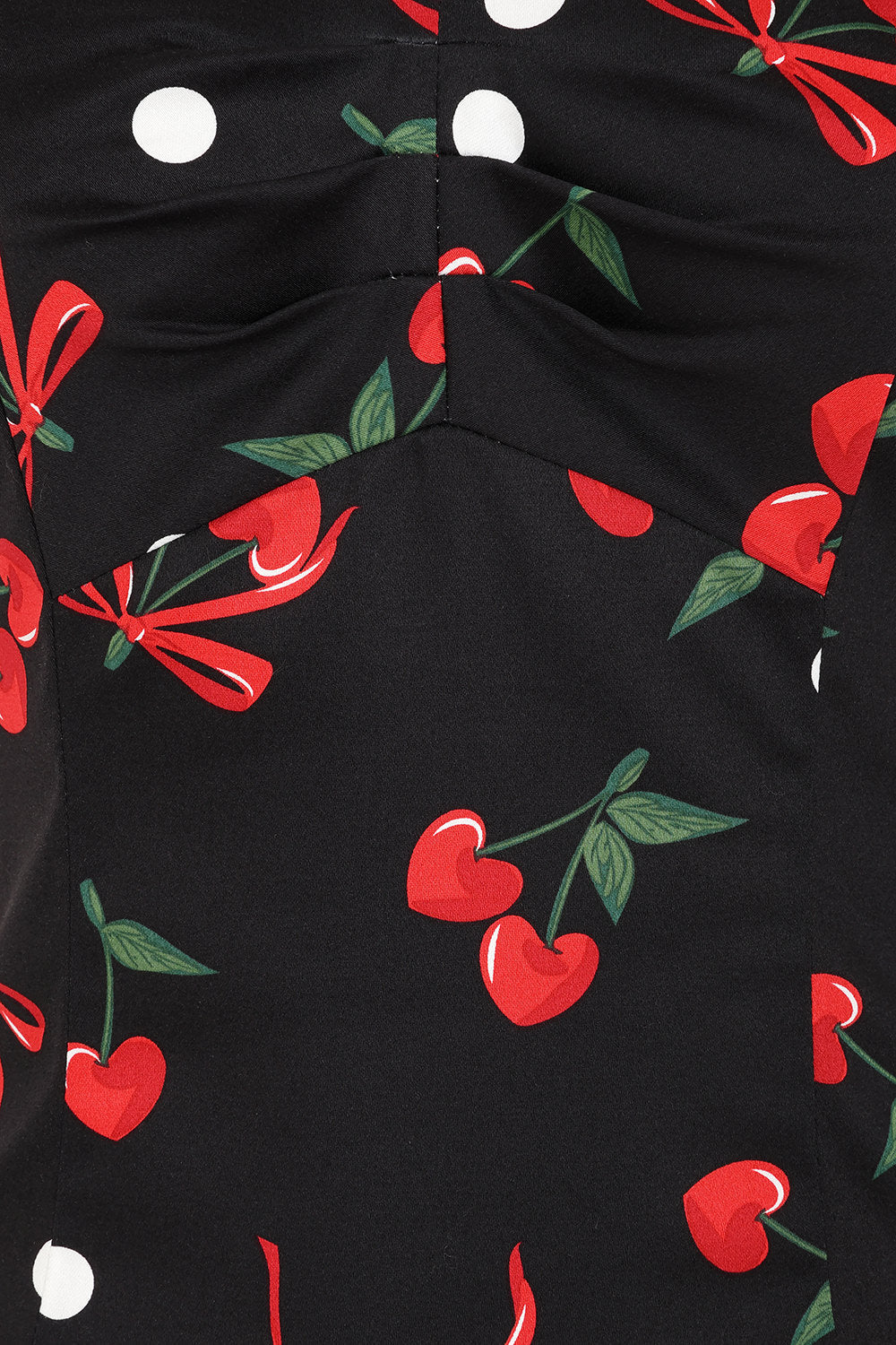 Banned Retro 50s Babe Cherries And Bows Top-Black