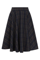 Banned Retro Wool Mix Cary School Checks Skirt