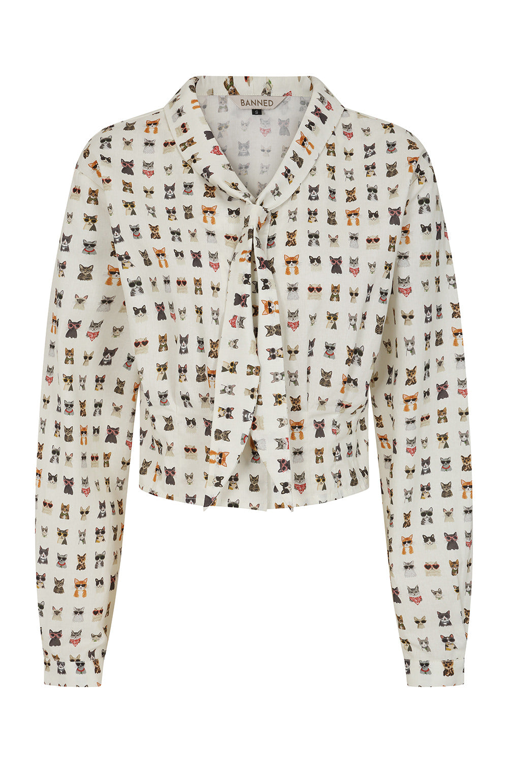 Banned Retro Cherry Cool Cat Blouse