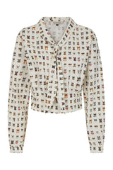 Banned Retro Cherry Cool Cat Blouse