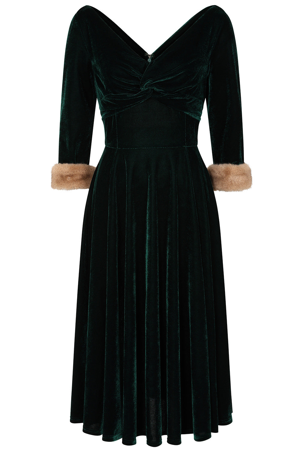 Vestido de vuelo de terciopelo Nina de Banned Retro