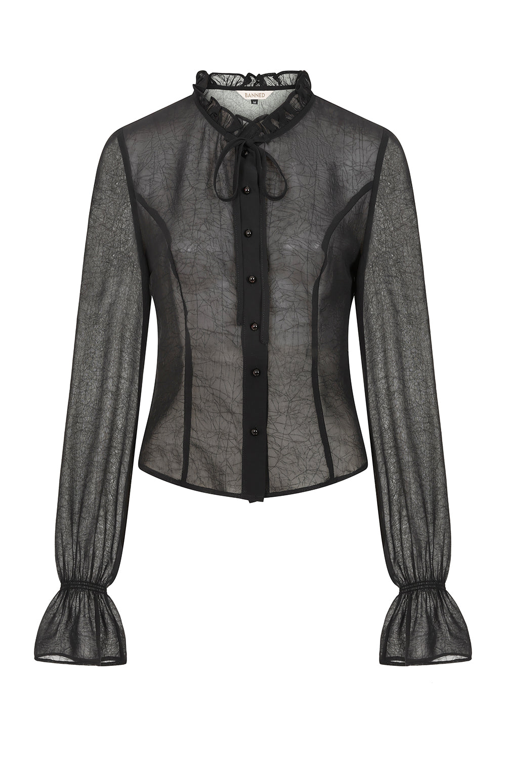 Banned Retro Moonlit Romance Sheer Blouse