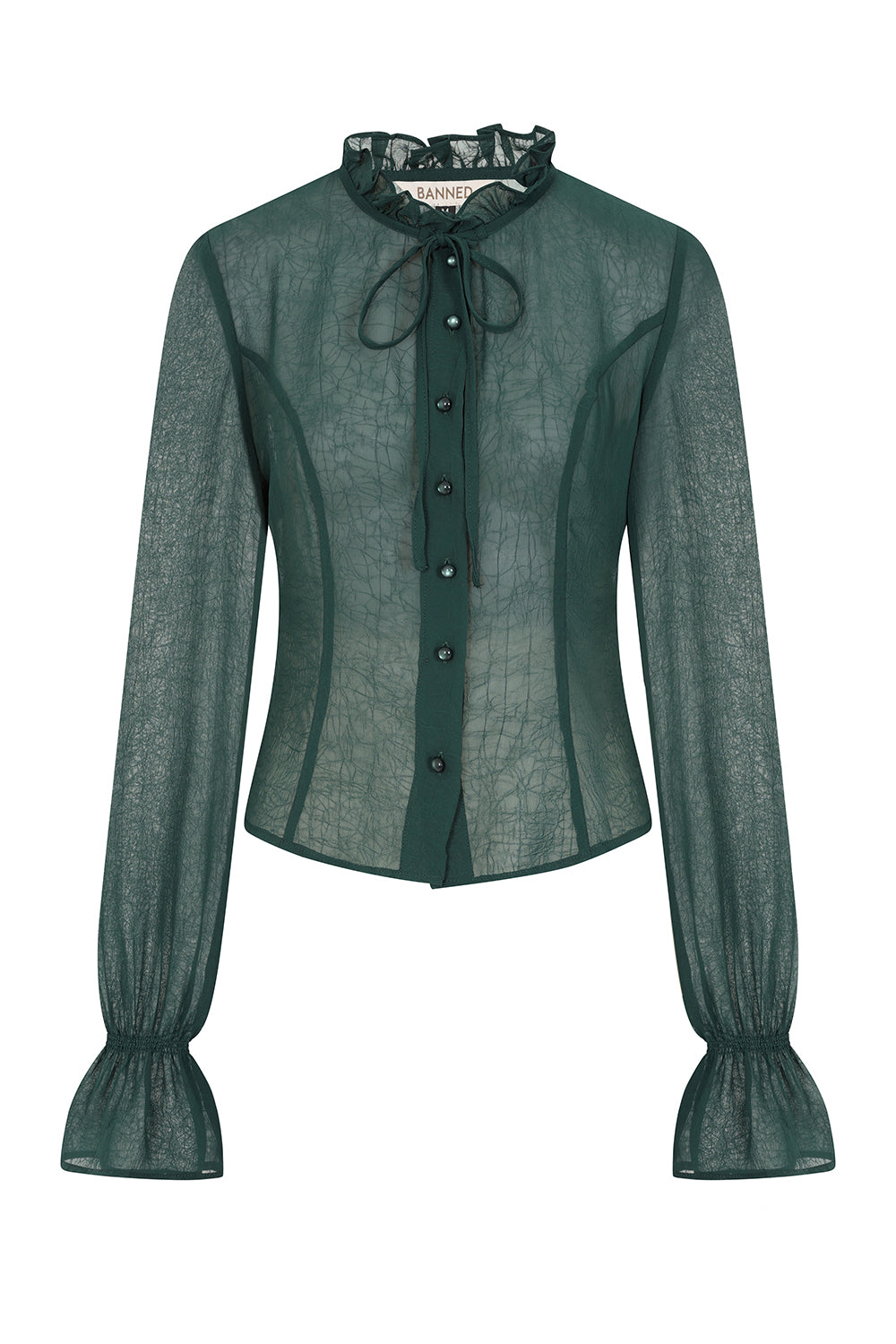 Banned Retro Moonlit Romance Sheer Blouse