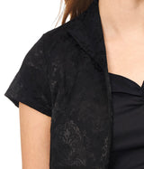 Banned Retro 1950's Off The Night Jacquard Bolero Black