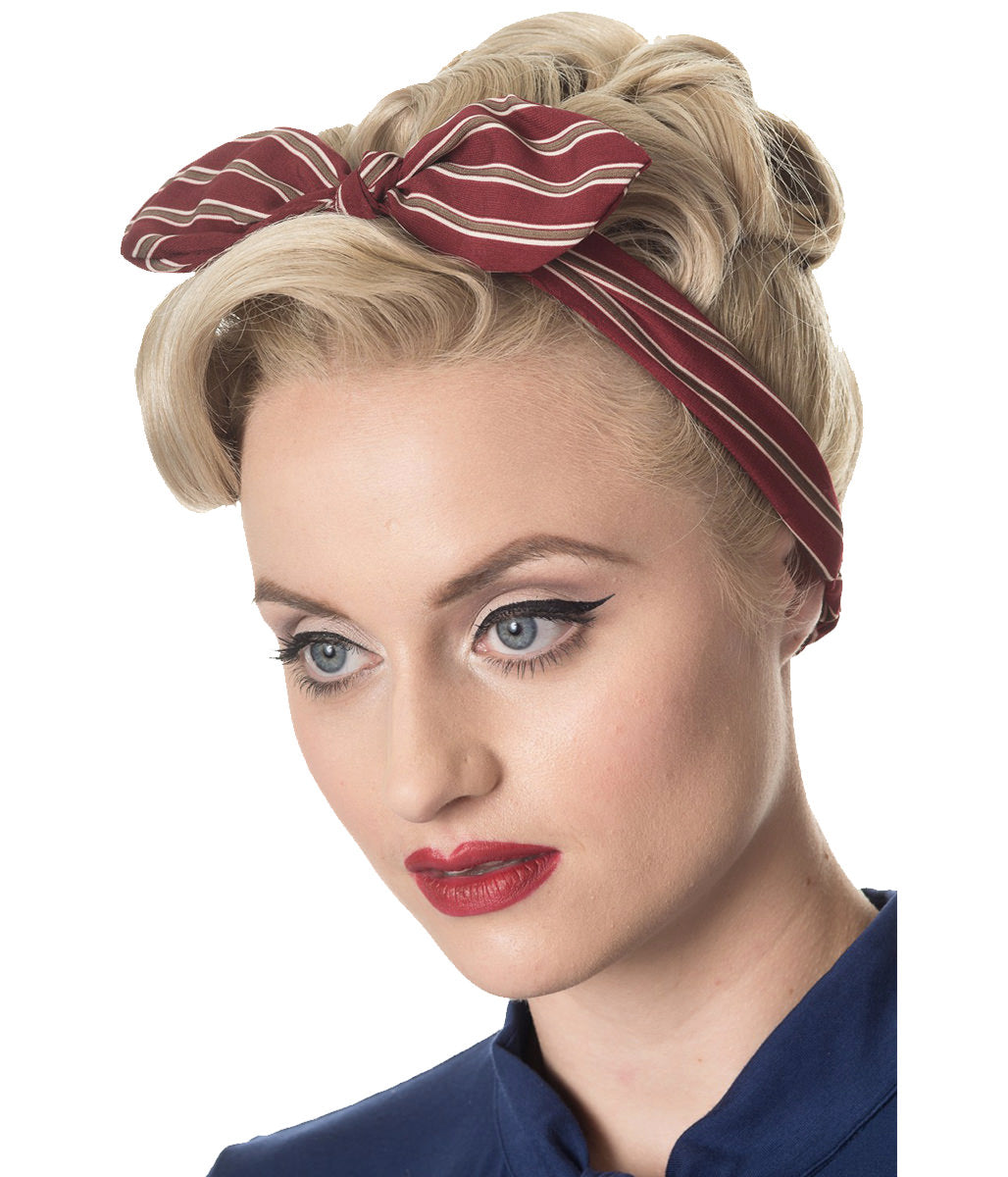 BRANDY STRIPE HEADSCARF