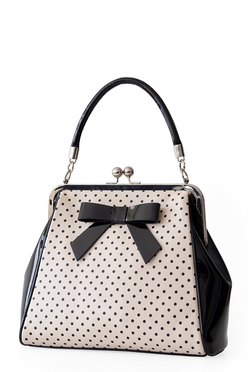 Banned Retro 1950's Polka Starr Frances Blush Handbag