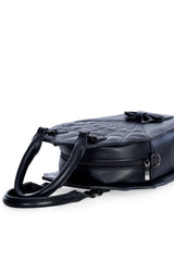 BANNED Ghoul Coffin Red Bag | Shimmer Quilted Gothic Handbag with Spider Web-Black-One Size