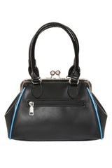 BANNED The Swallows Return Lacquer Handbag | Rockabilly Embroidered Style-Black-One Size