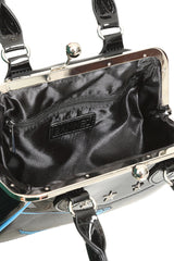 BANNED The Swallows Return Lacquer Handbag | Rockabilly Embroidered Style-Black-One Size
